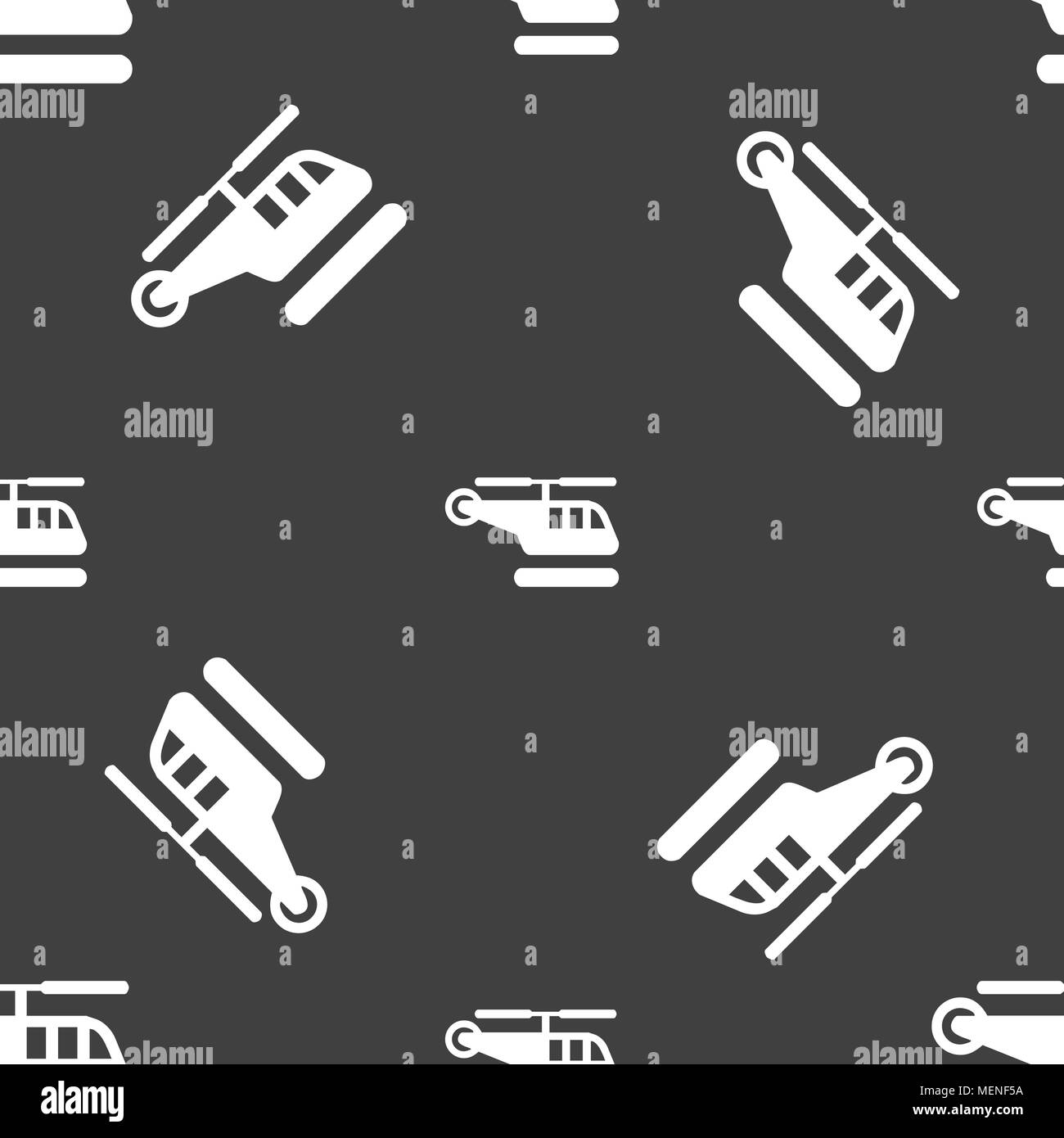 helicopter icon sign. Seamless pattern on a gray background. Vector ...