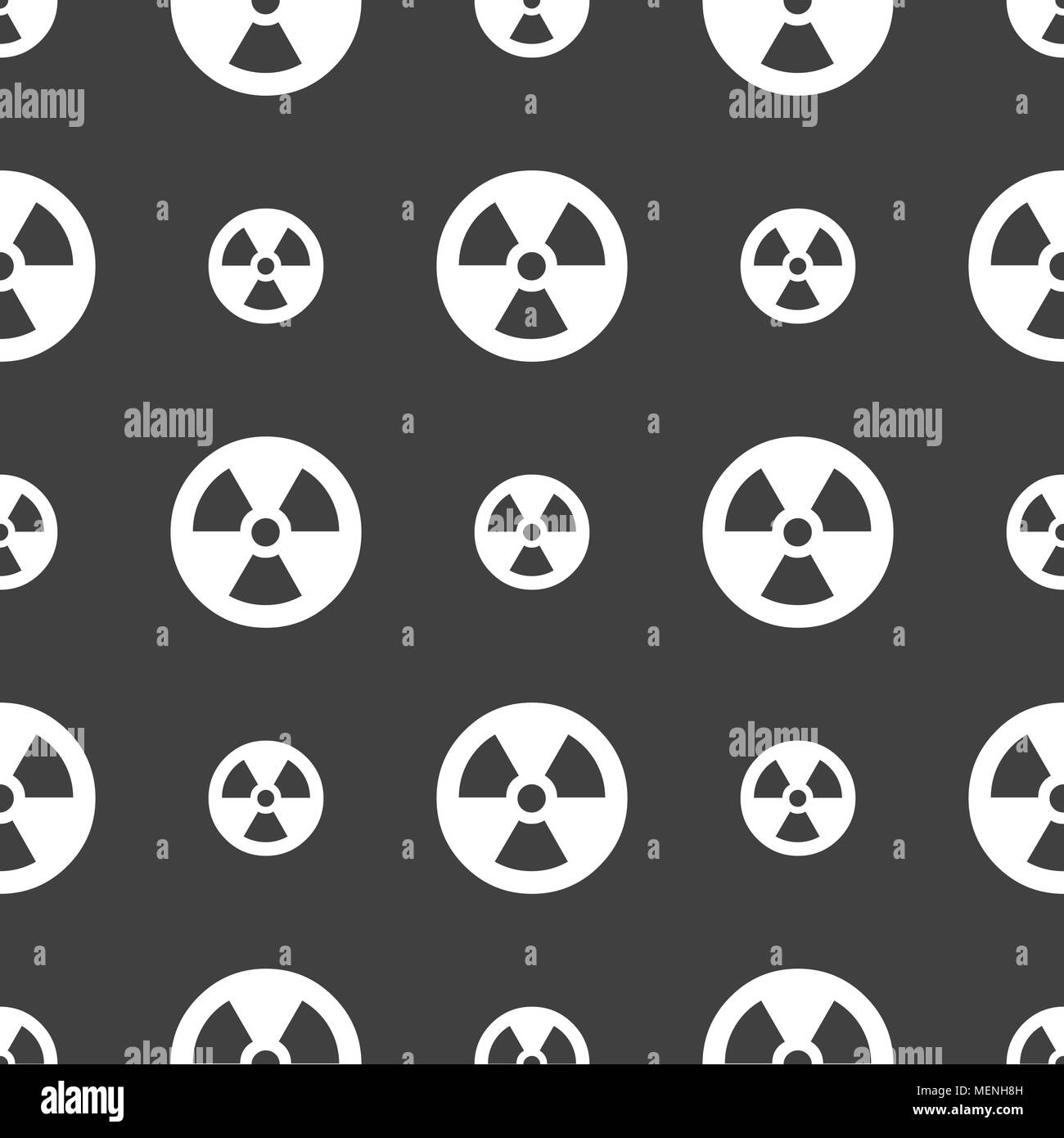 radiation icon sign. Seamless pattern on a gray background. Vector ...