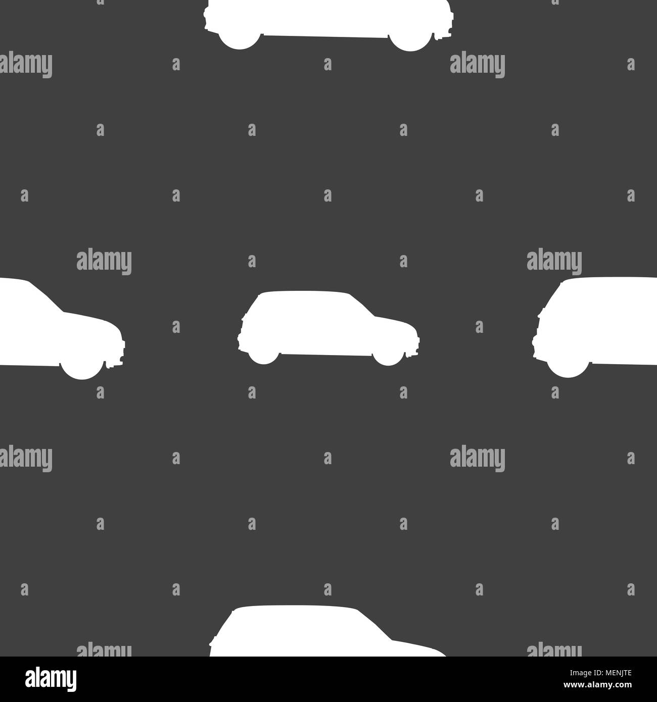 Jeep icon sign. Seamless pattern on a gray background. Vector illustration Stock Vector