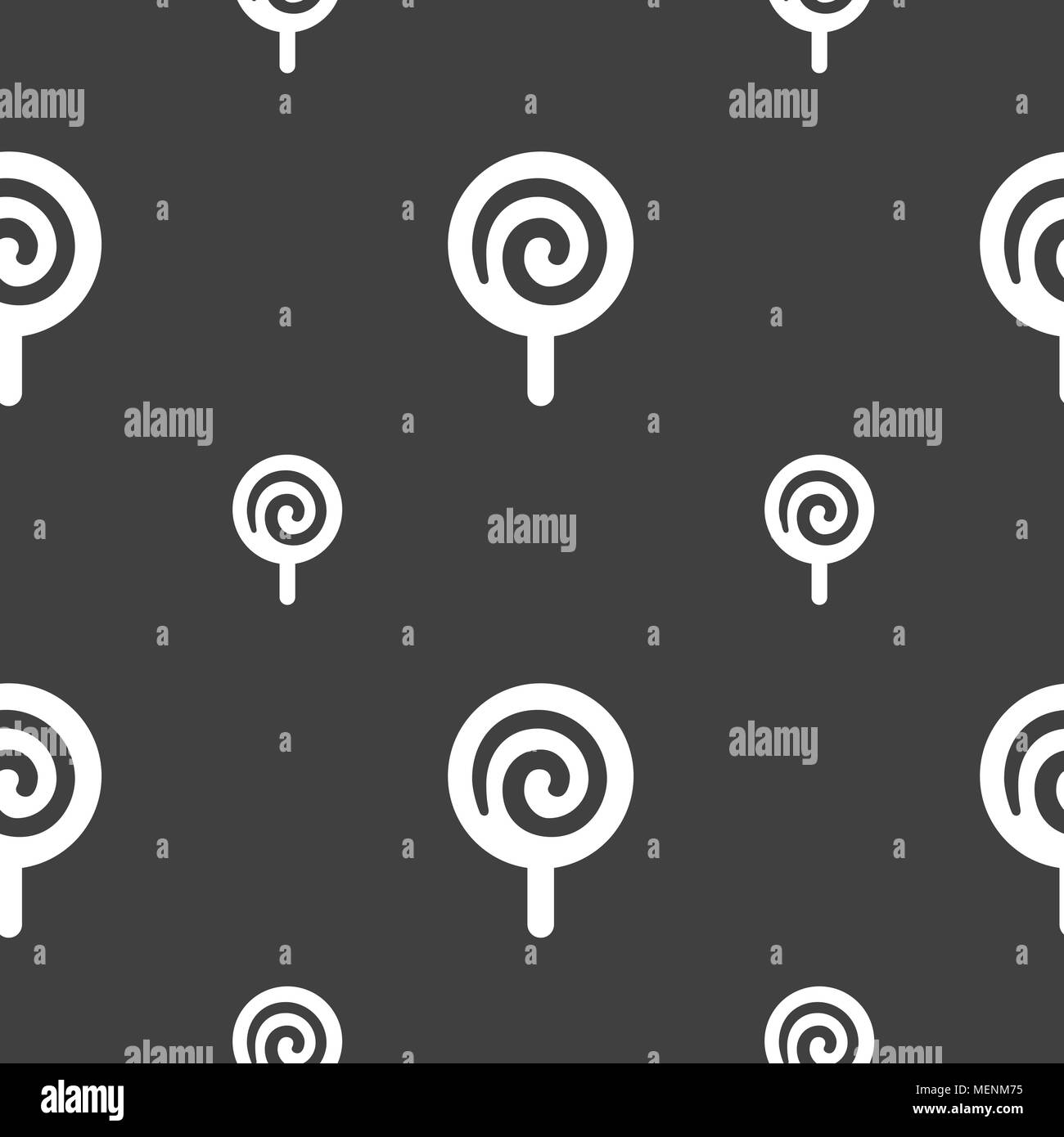 candy icon sign. Seamless pattern on a gray background. Vector ...