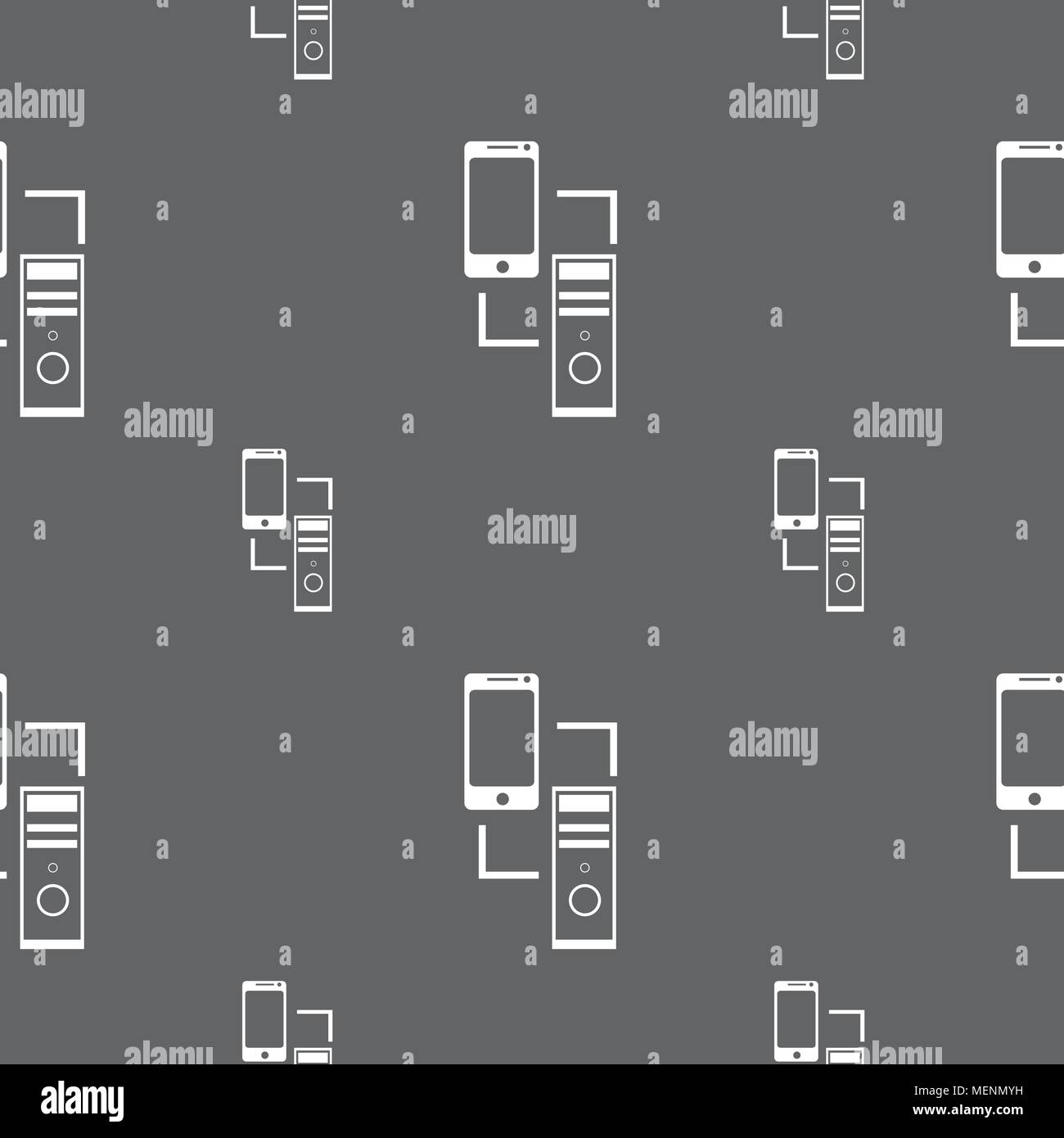Synchronization sign icon. communicators sync symbol. Data exchange ...