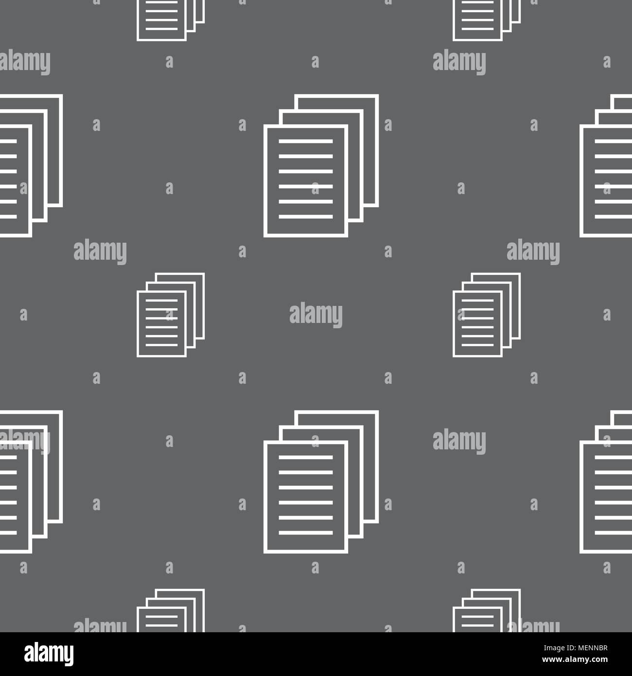 Copy file sign icon. Duplicate document symbol. Seamless pattern on a ...
