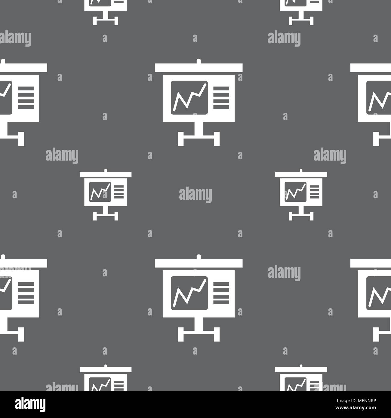 Graph icon sign. Seamless pattern on a gray background. Vector ...