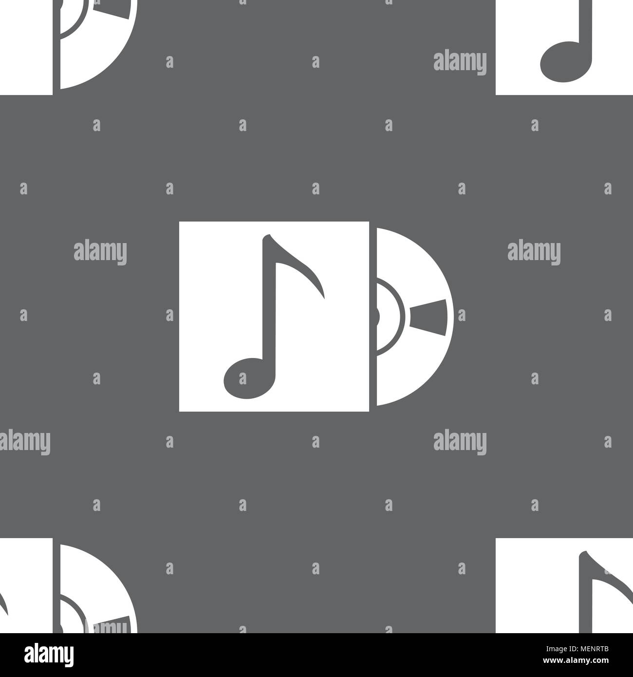 cd player icon sign. Seamless pattern on a gray background. Vector ...