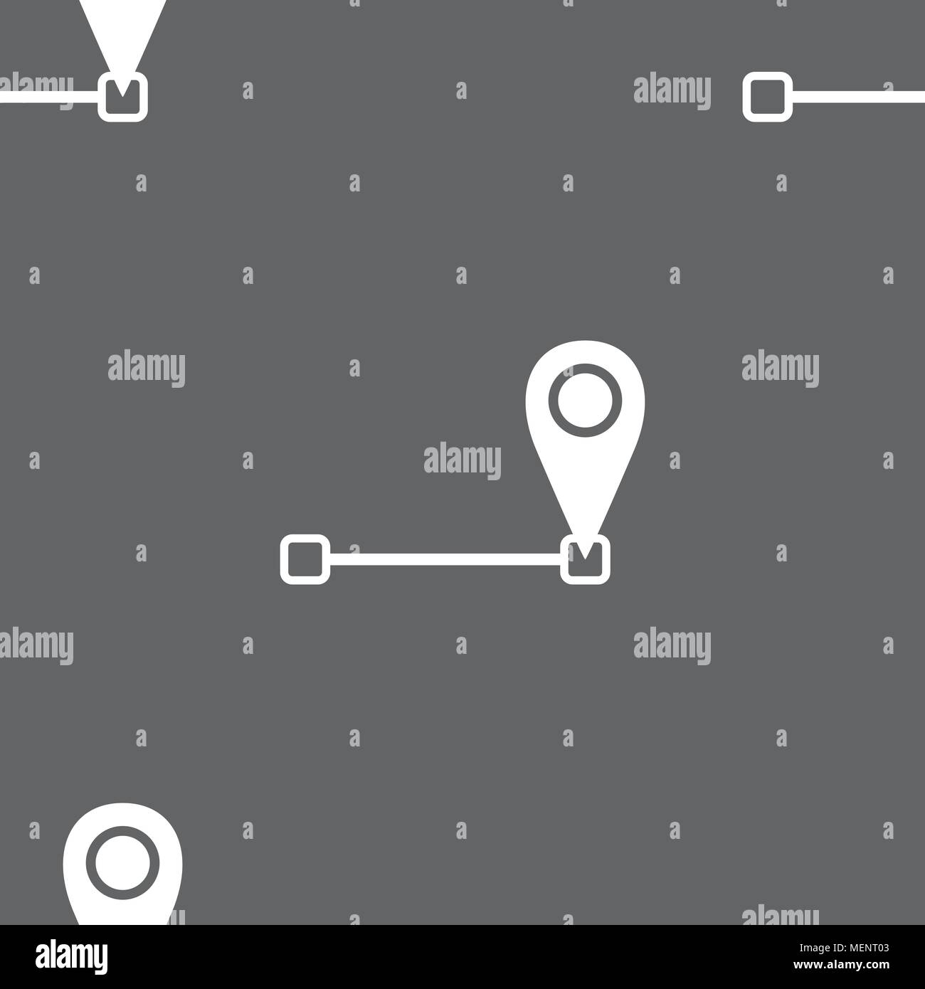 Map pointer icon sign. Seamless pattern on a gray background. Vector ...