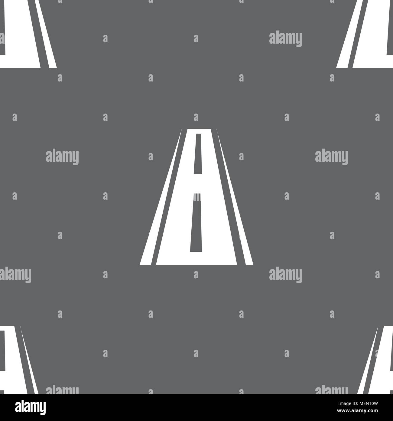Road icon sign. Seamless pattern on a gray background. Vector ...