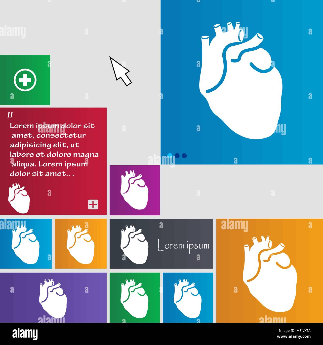 Human heart icon sign. buttons. Modern interface website buttons with ...
