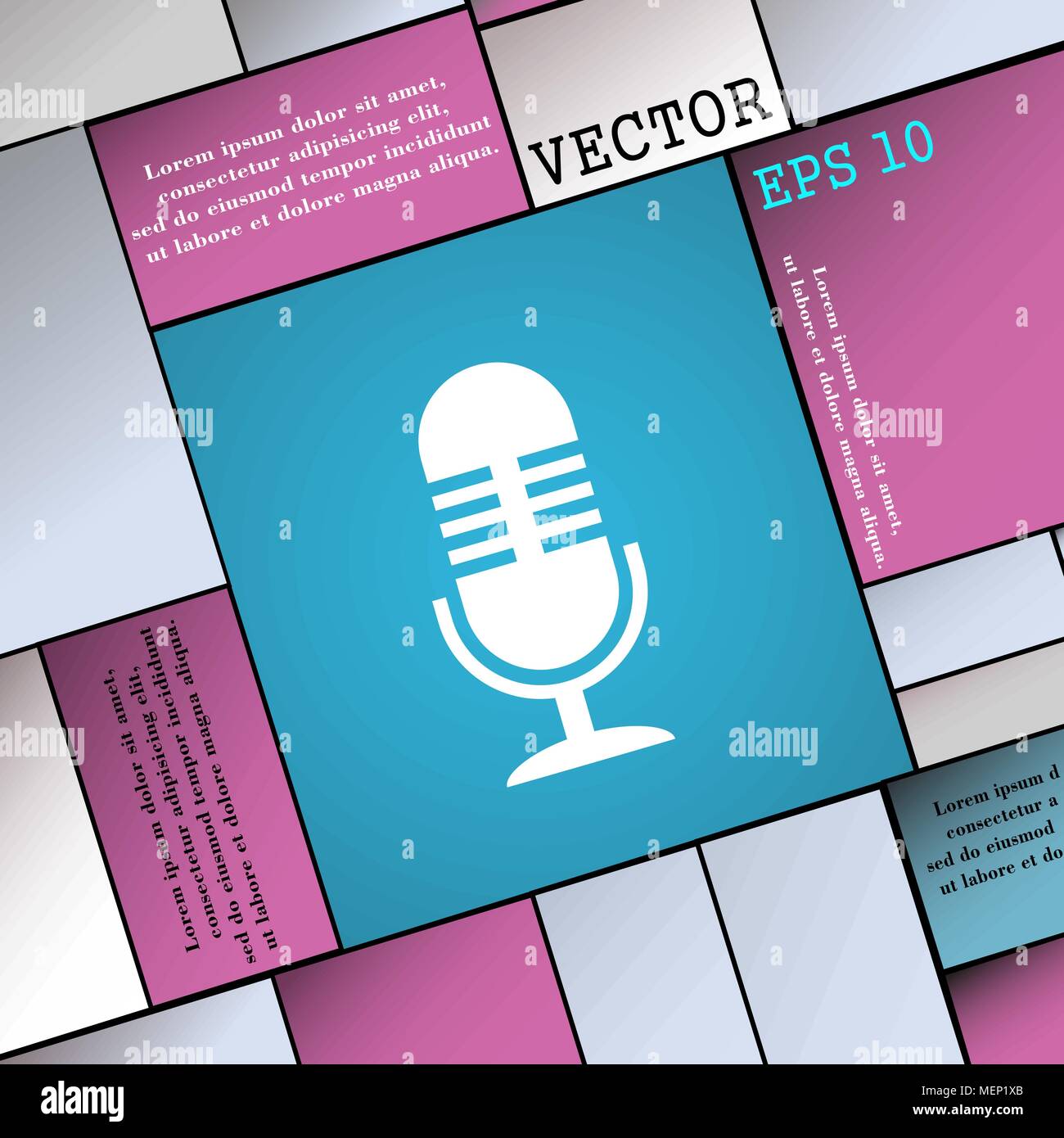 microphone icon sign. Modern flat style for your design. Vector ...