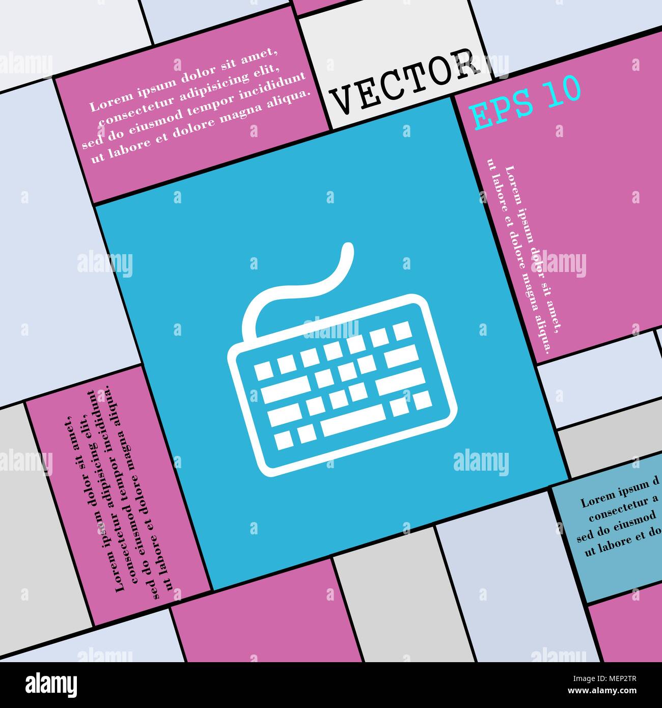 Keyboard icon sign. Modern flat style for your design. Vector ...