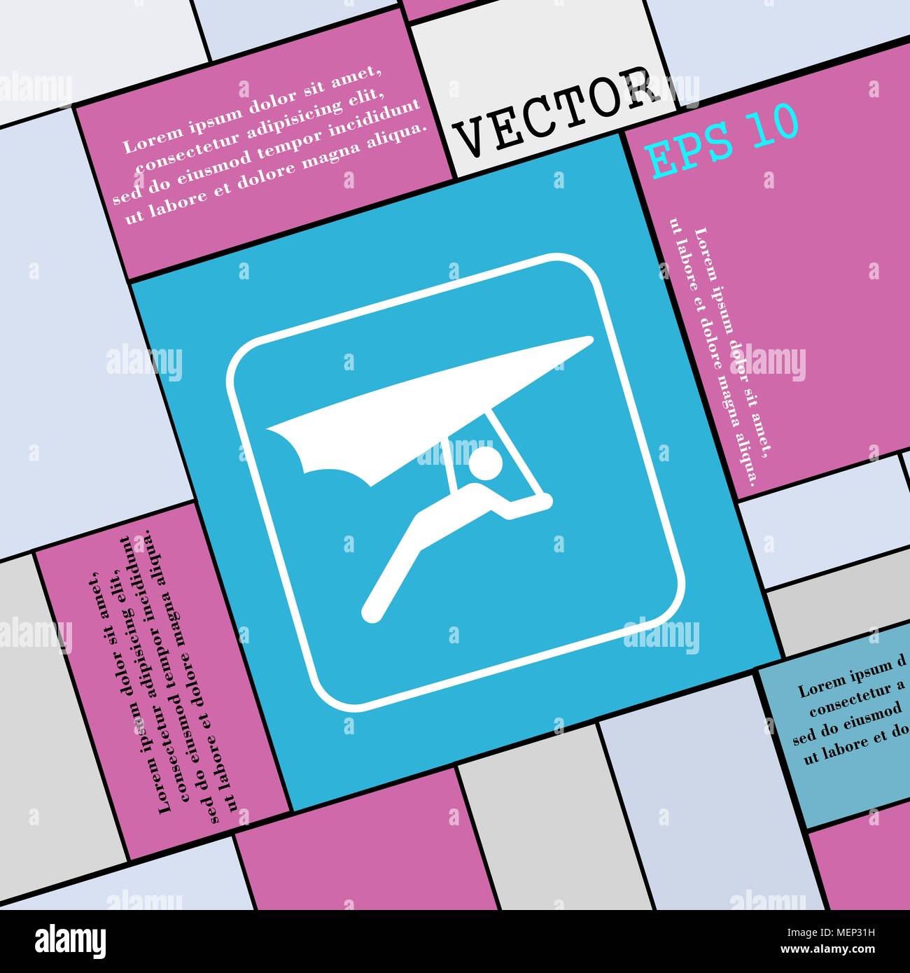 hanggliding icon sign. Modern flat style for your design. Vector