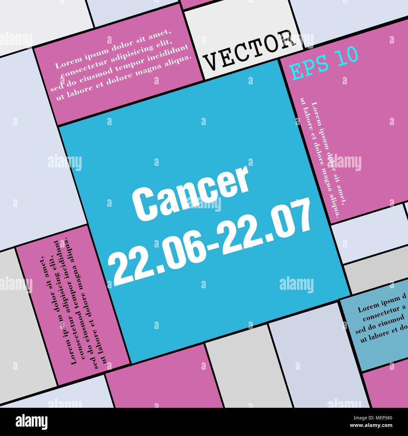 zodiac Cancer icon sign. Modern flat style for your design. Vector illustration Stock Vector