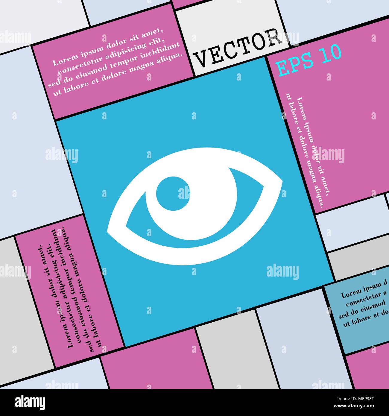 Eye icon sign. Modern flat style for your design. Vector illustration ...