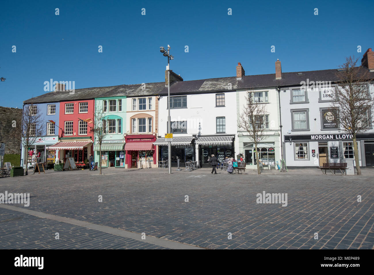 Caernarfon town square hires stock photography and images Alamy