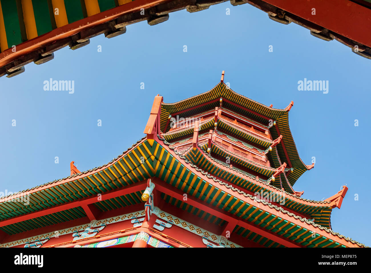 Xinglin Pavilion, The Xiamen International Garden & Flower Expo Park, Jimei District, Xiamen, Fujian, China Stock Photo