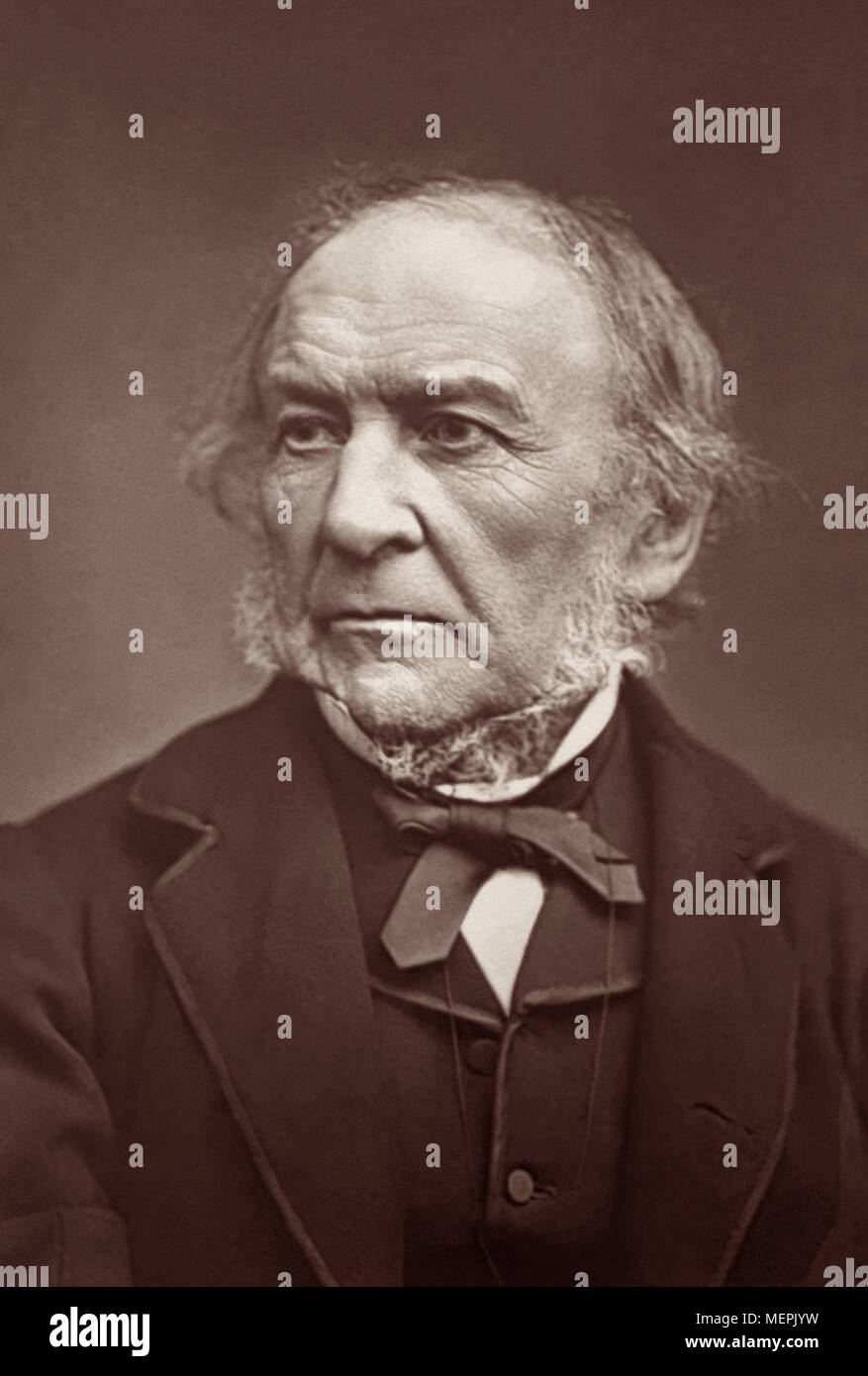 William Ewart Gladstone (1809–1898) was a British statesman and four-time prime minister of Great Britain during the 19th century. Stock Photo