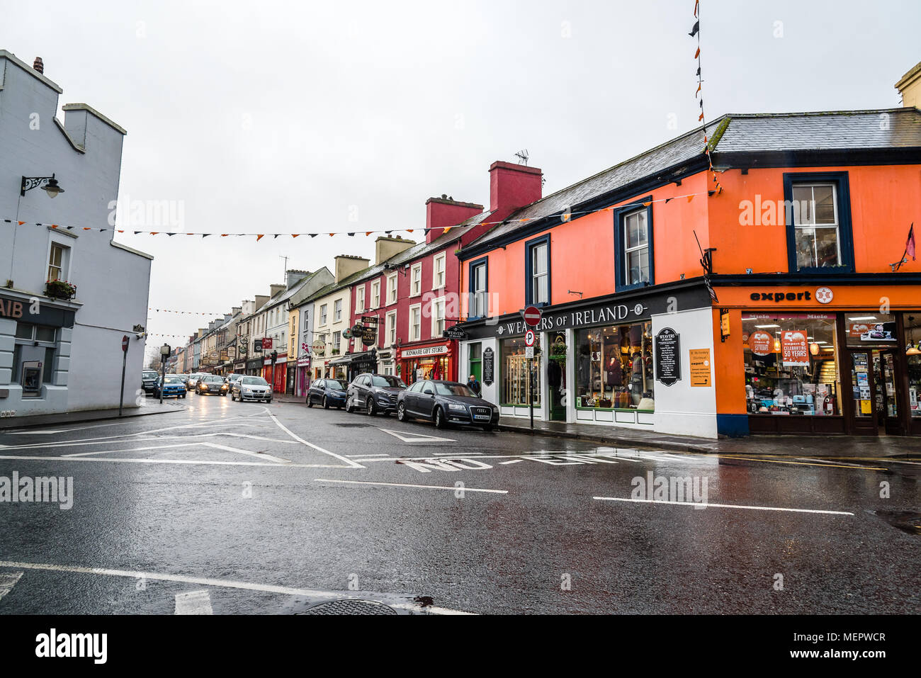 Kenmare, Ireland November 10, 2017 Commercial street with