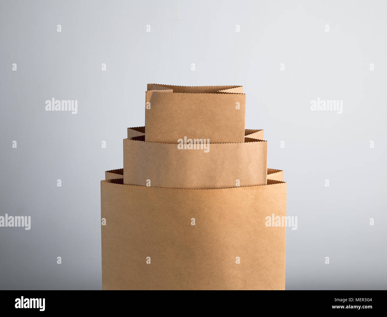 simple recyclable kraft paper bag Stock Photo Alamy