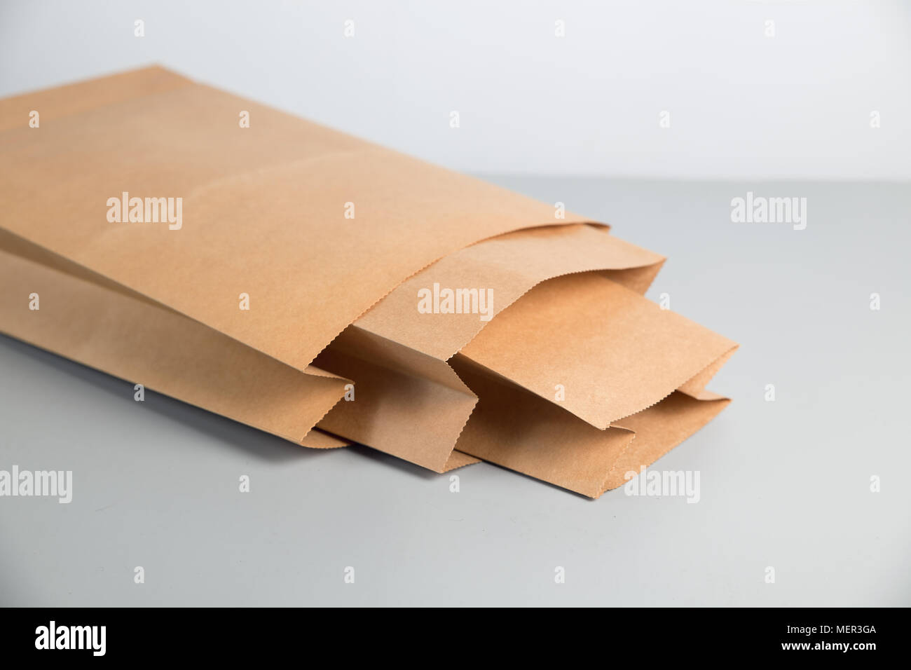 simple recyclable kraft paper bag Stock Photo Alamy