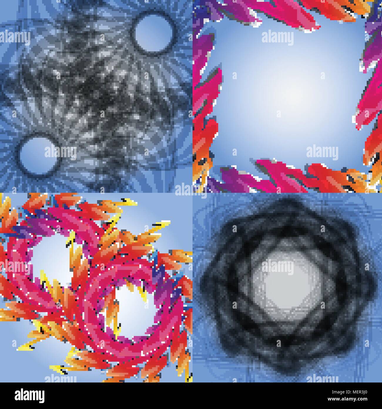 Set of Abstract Rainbow concept background. Vector illustration Stock ...