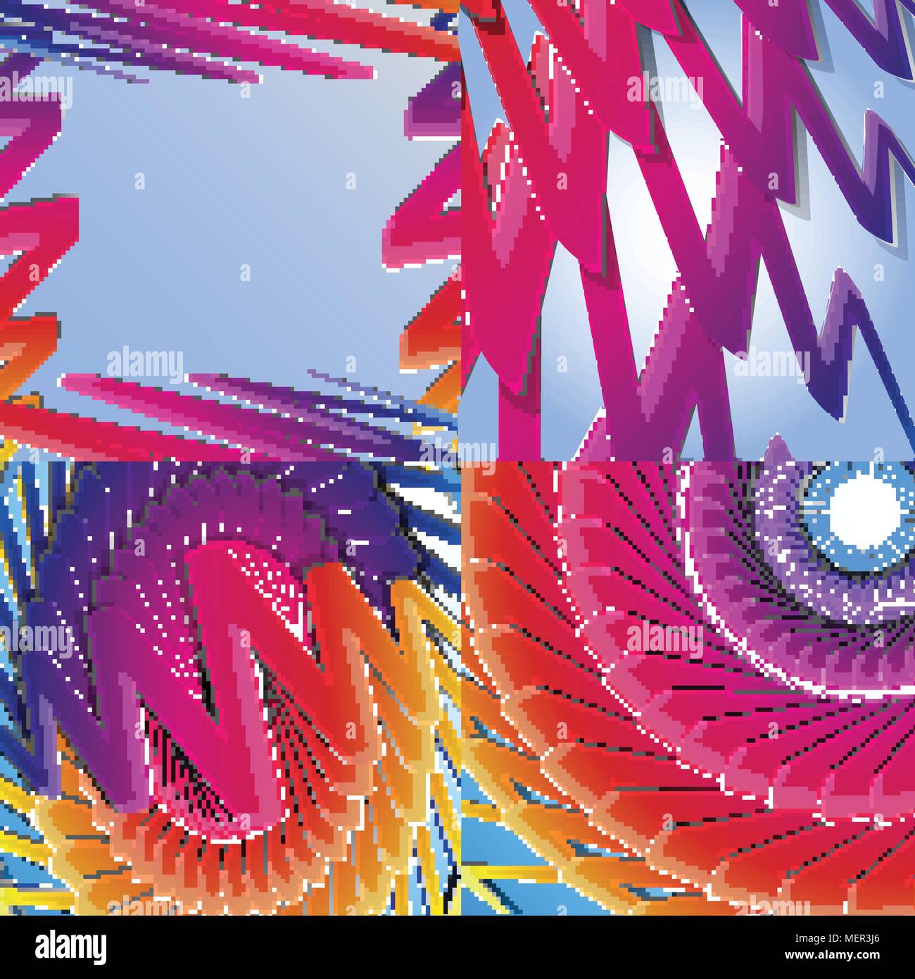 Set of Abstract Rainbow concept background. Vector illustration Stock ...