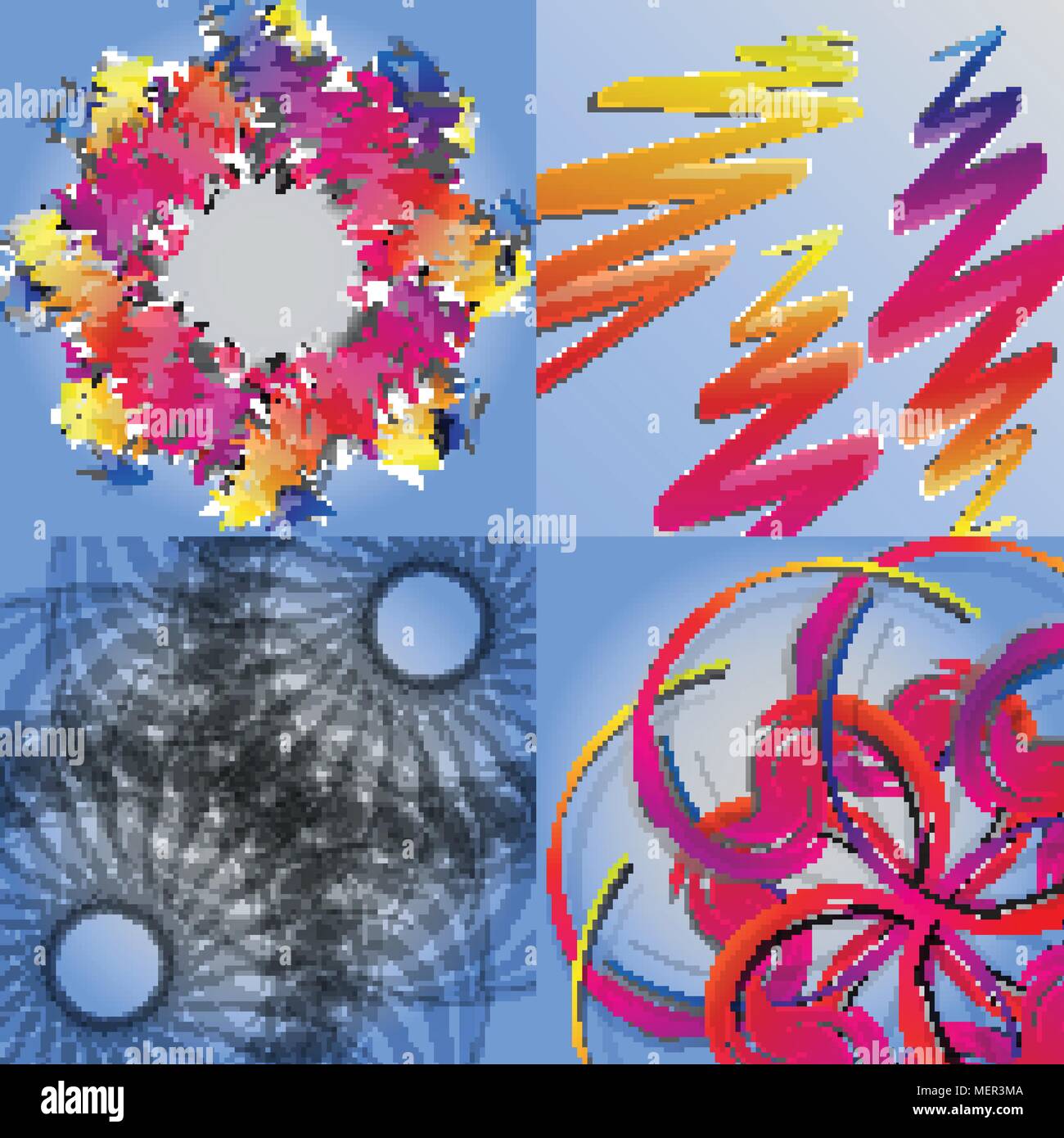 Set of Abstract Rainbow concept background. Vector illustration Stock ...