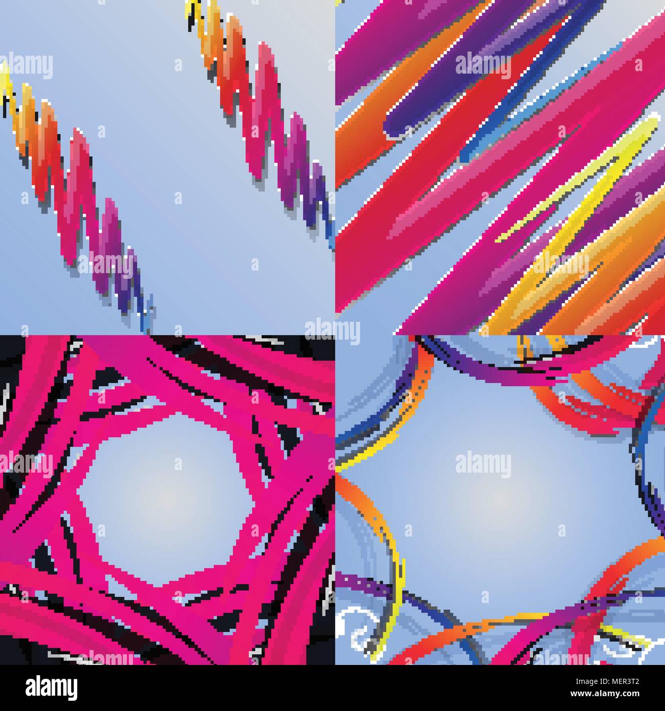Set of Abstract Rainbow concept background. Vector illustration Stock ...