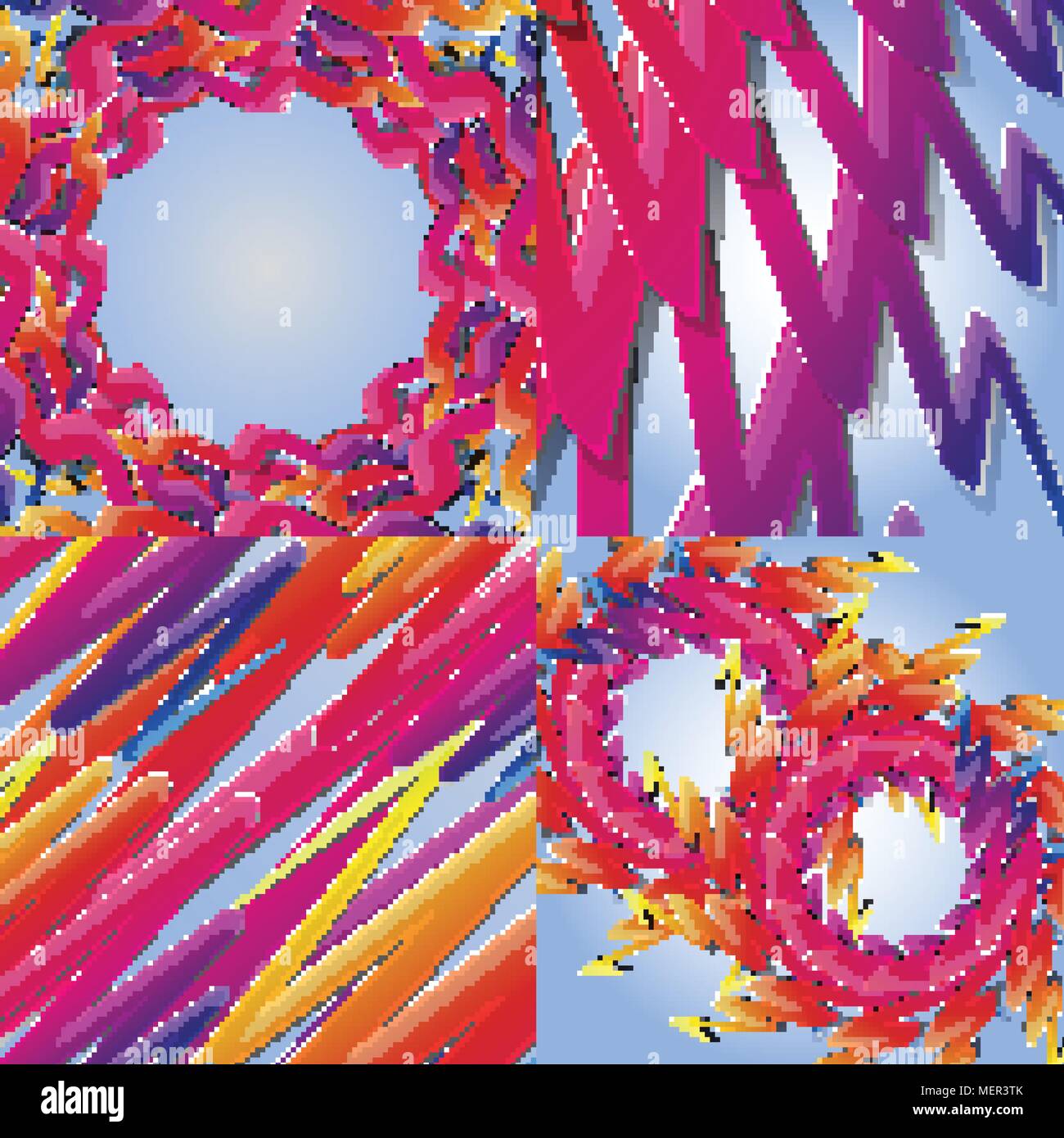 Set of Abstract Rainbow concept background. Vector illustration Stock ...