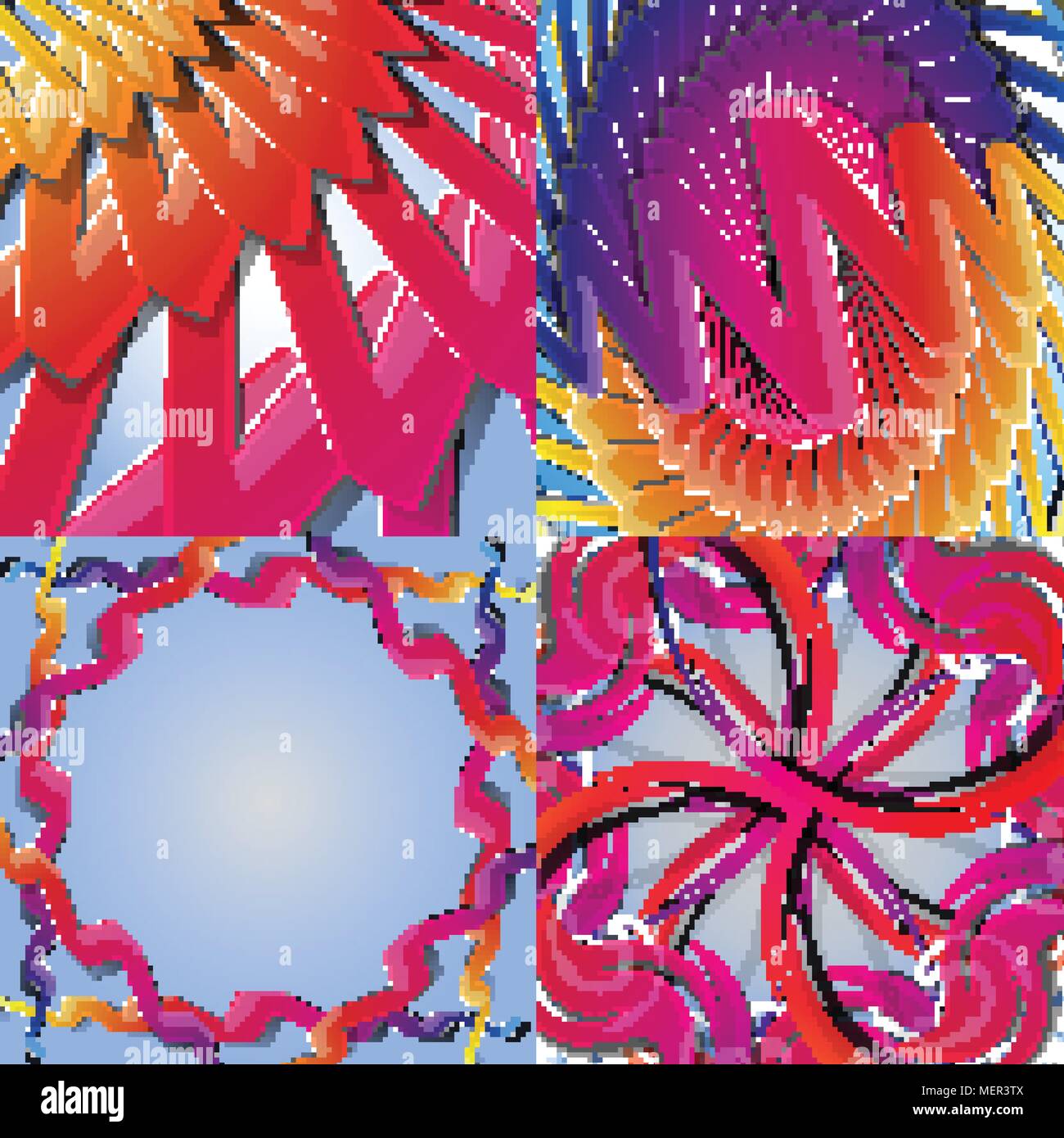 Set of Abstract Rainbow concept background. Vector illustration Stock ...