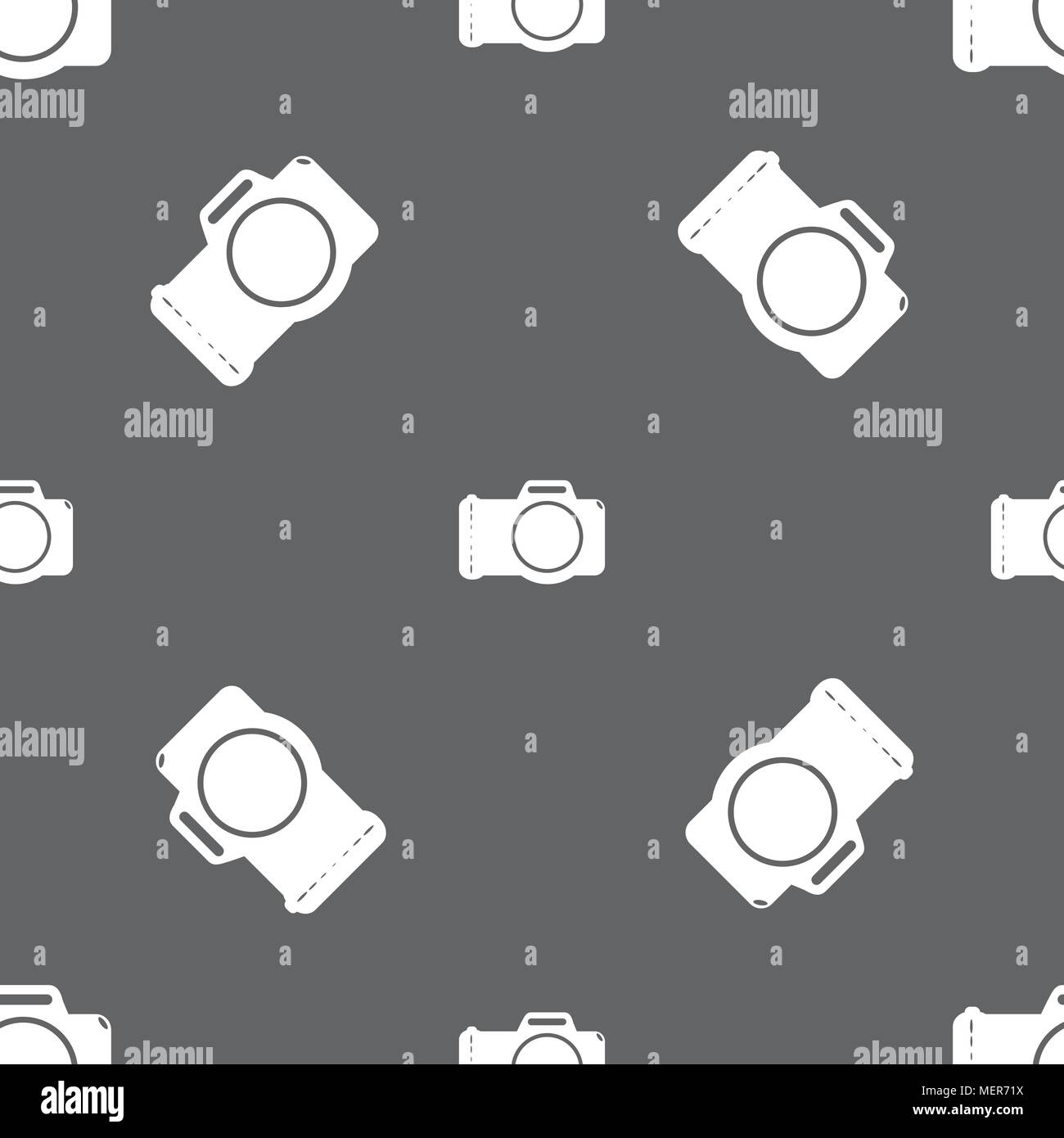 Photo camera sign icon. Digital photo camera symbol. Seamless pattern ...
