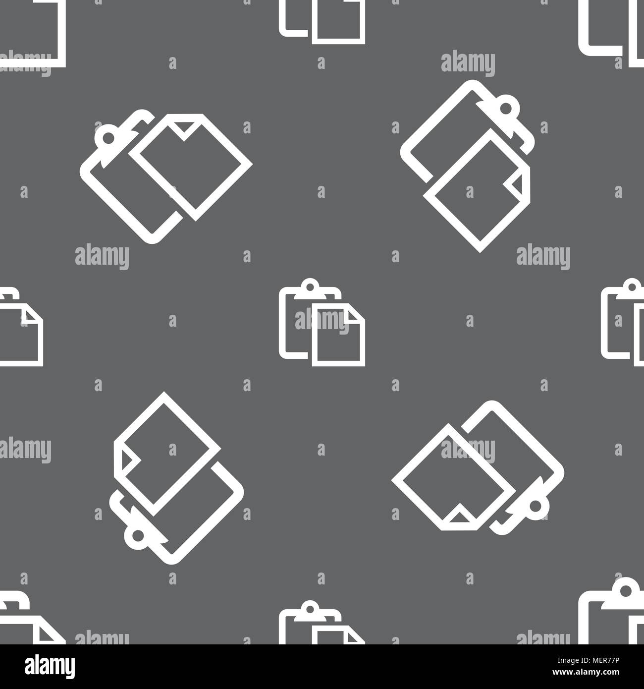 Edit document sign icon. Seamless pattern on a gray background. Vector ...