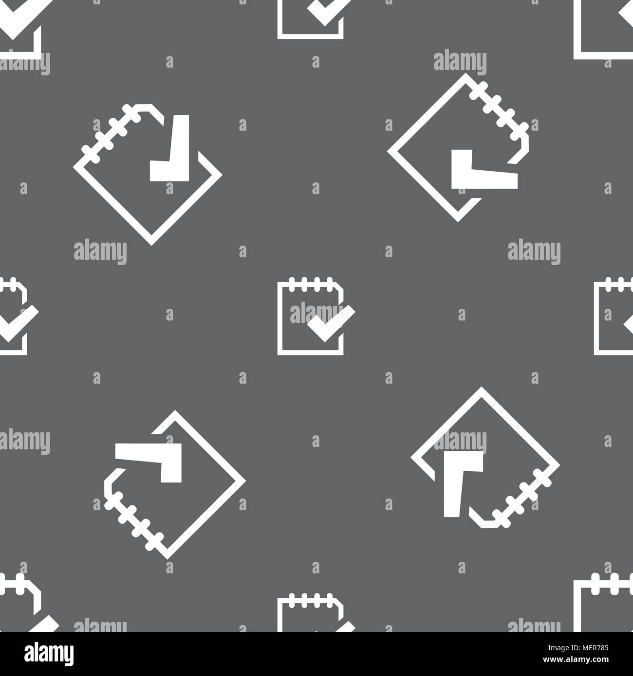 Edit document sign icon. Seamless pattern on a gray background. Vector ...