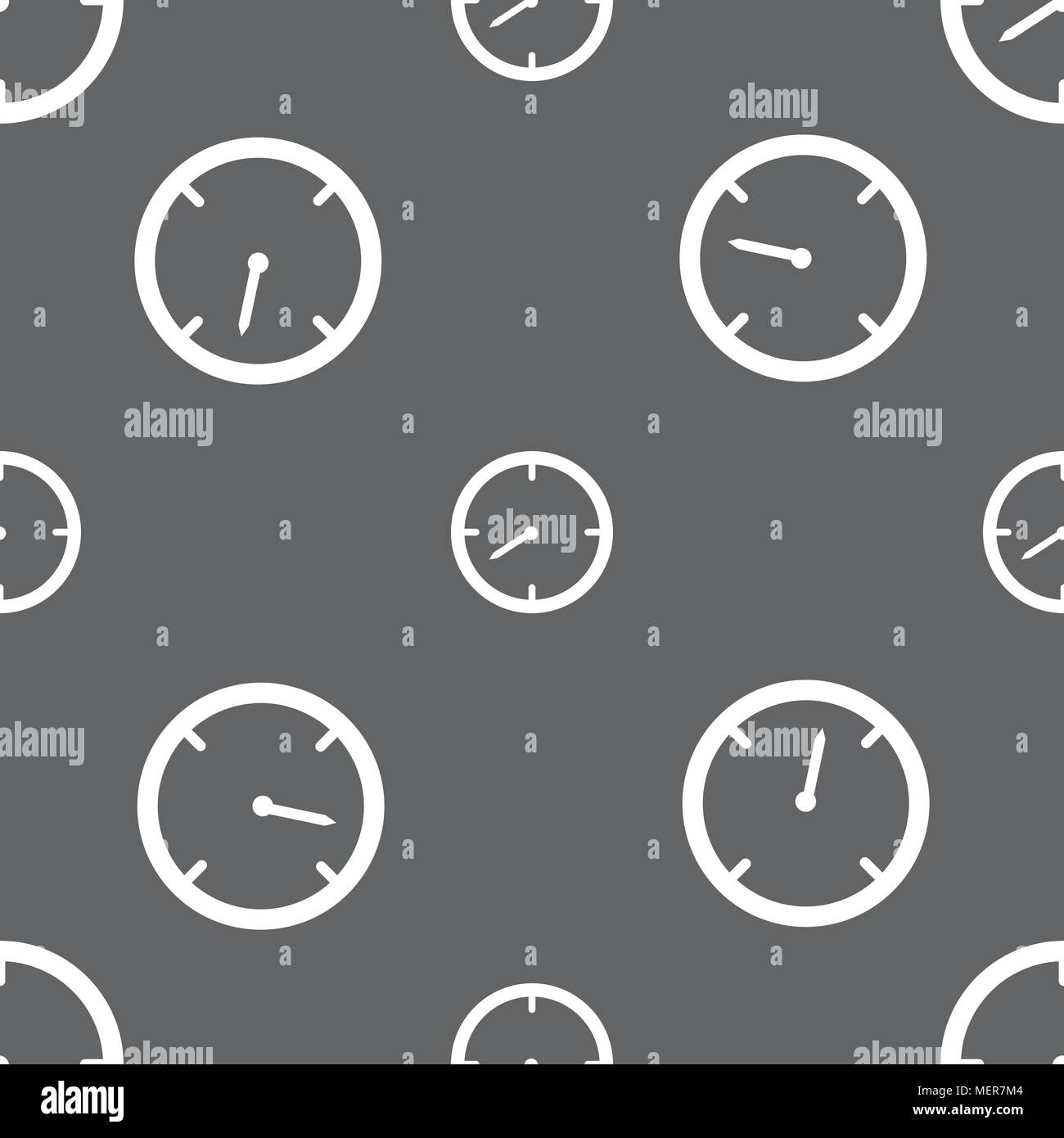 Timer sign icon. Stopwatch symbol.. Seamless pattern on a gray ...