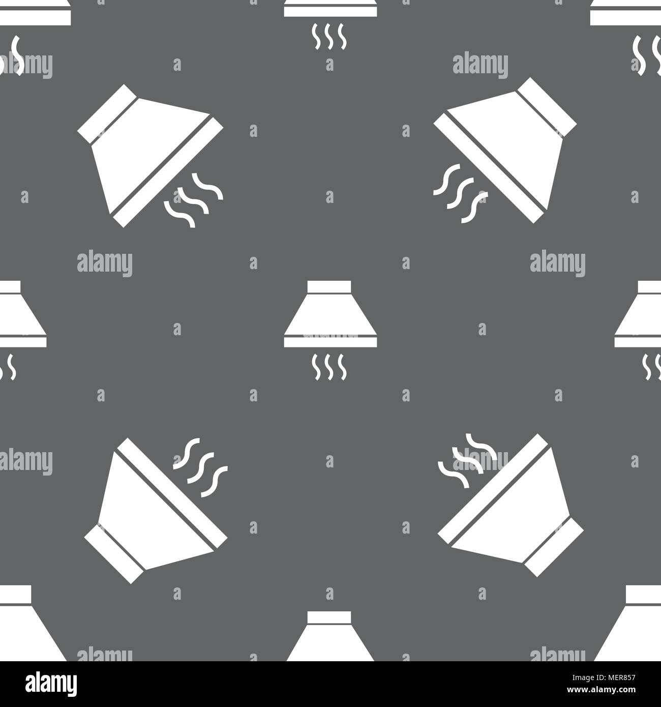 Kitchen hood icon sign. Seamless pattern on a gray background. Vector illustration Stock Vector