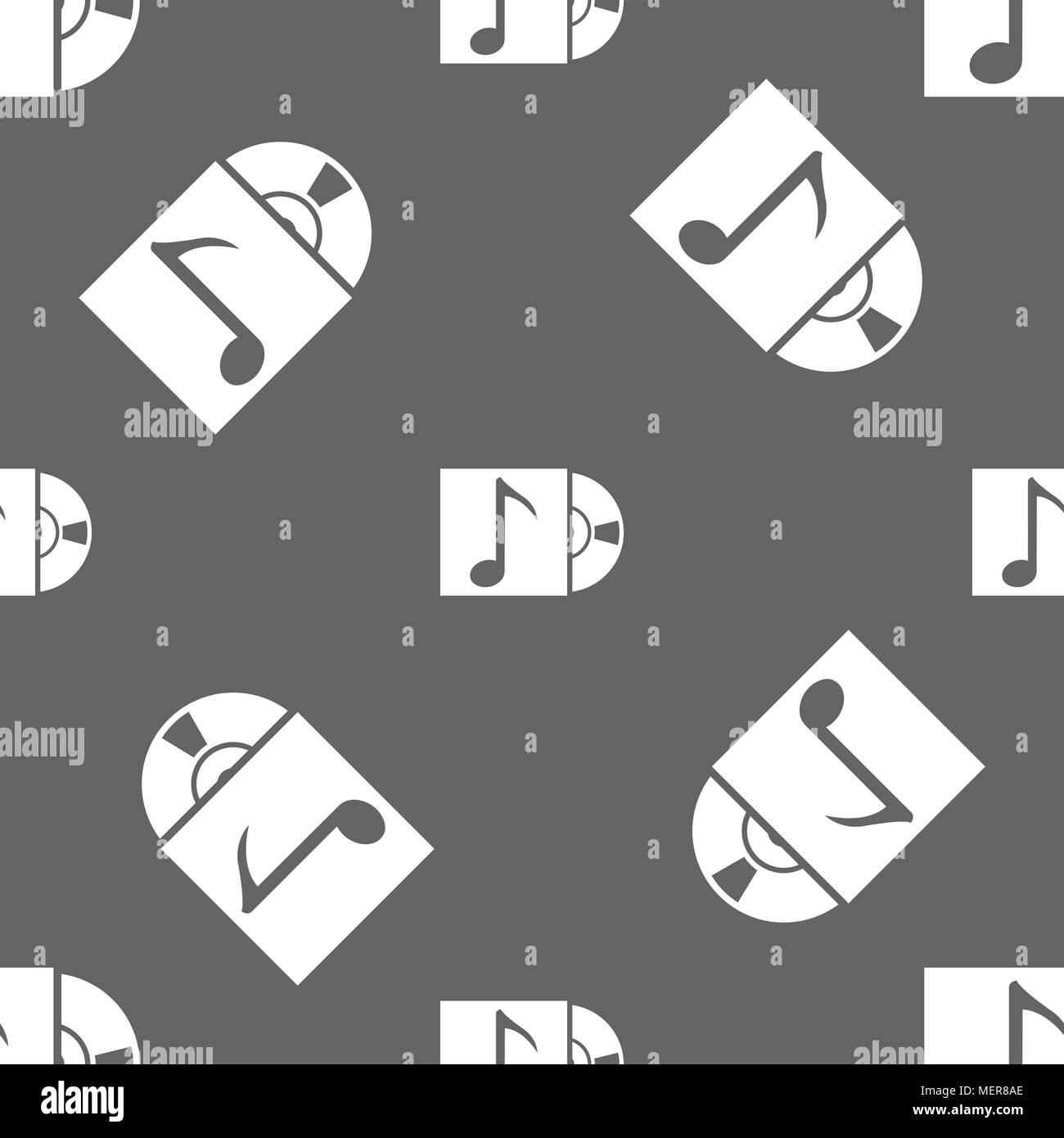 cd player icon sign. Seamless pattern on a gray background. Vector ...