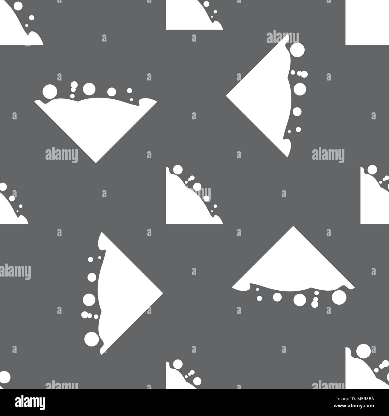 Rockfall icon. Seamless pattern on a gray background. Vector illustration Stock Vector