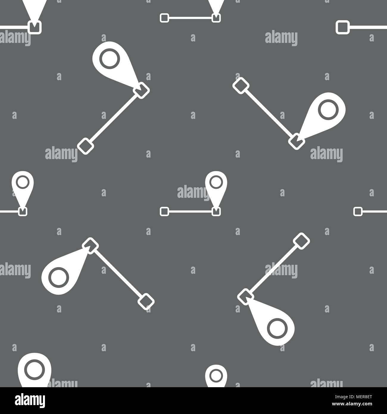 Map pointer icon sign. Seamless pattern on a gray background. Vector ...