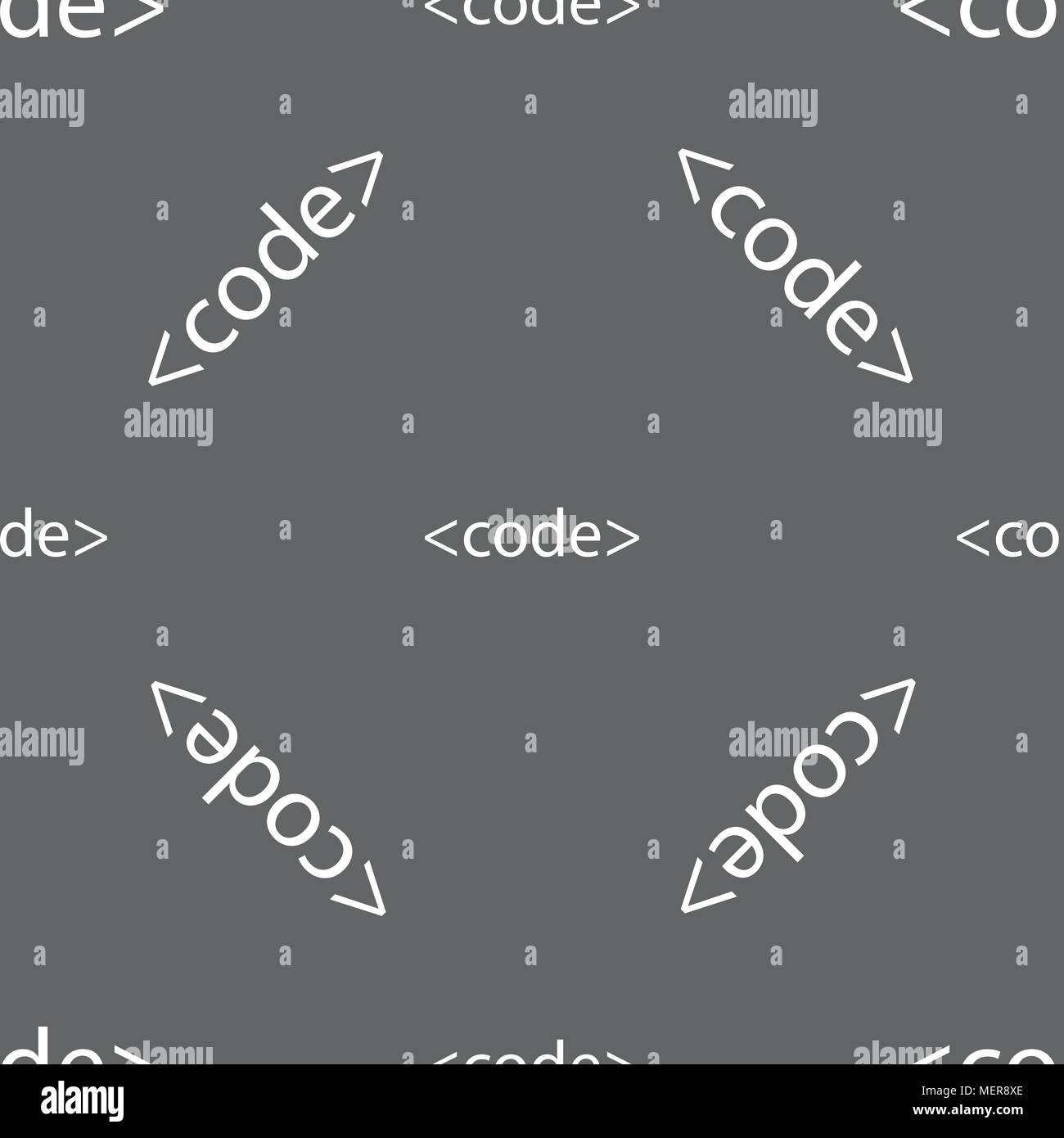 Code sign icon. Programming language symbol. Seamless pattern on a gray ...