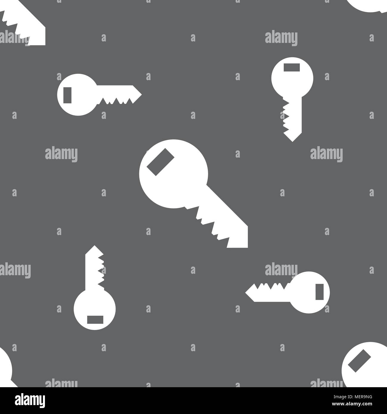 Key sign icon. Unlock tool symbol.. Seamless pattern on a gray ...