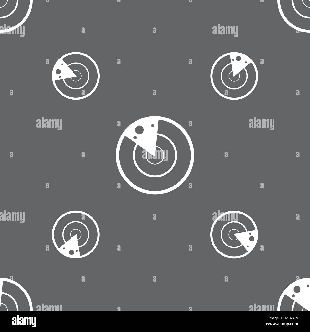 radar icon sign. Seamless pattern on a gray background. Vector ...