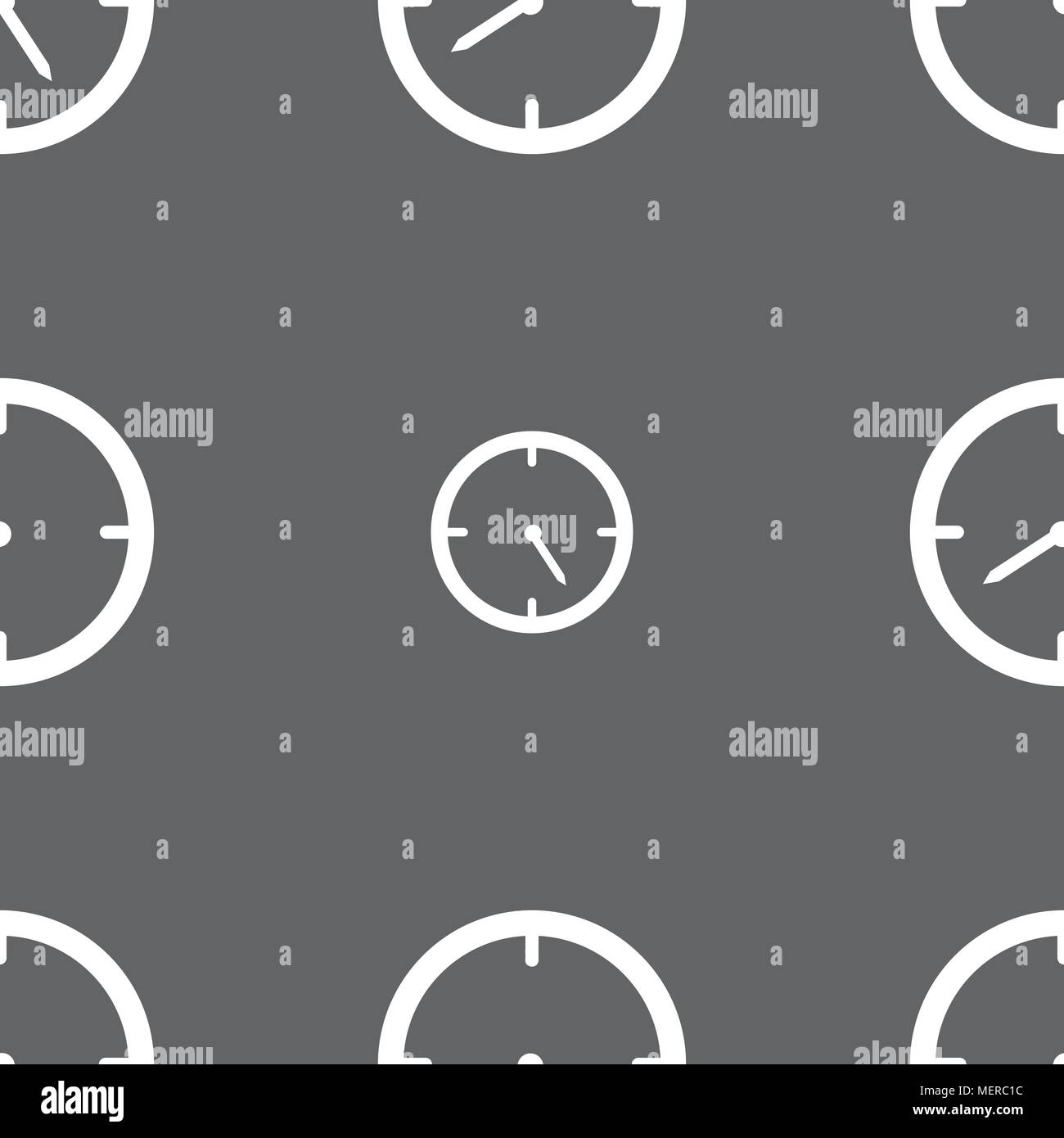 Timer sign icon. Stopwatch symbol.. Seamless pattern on a gray ...