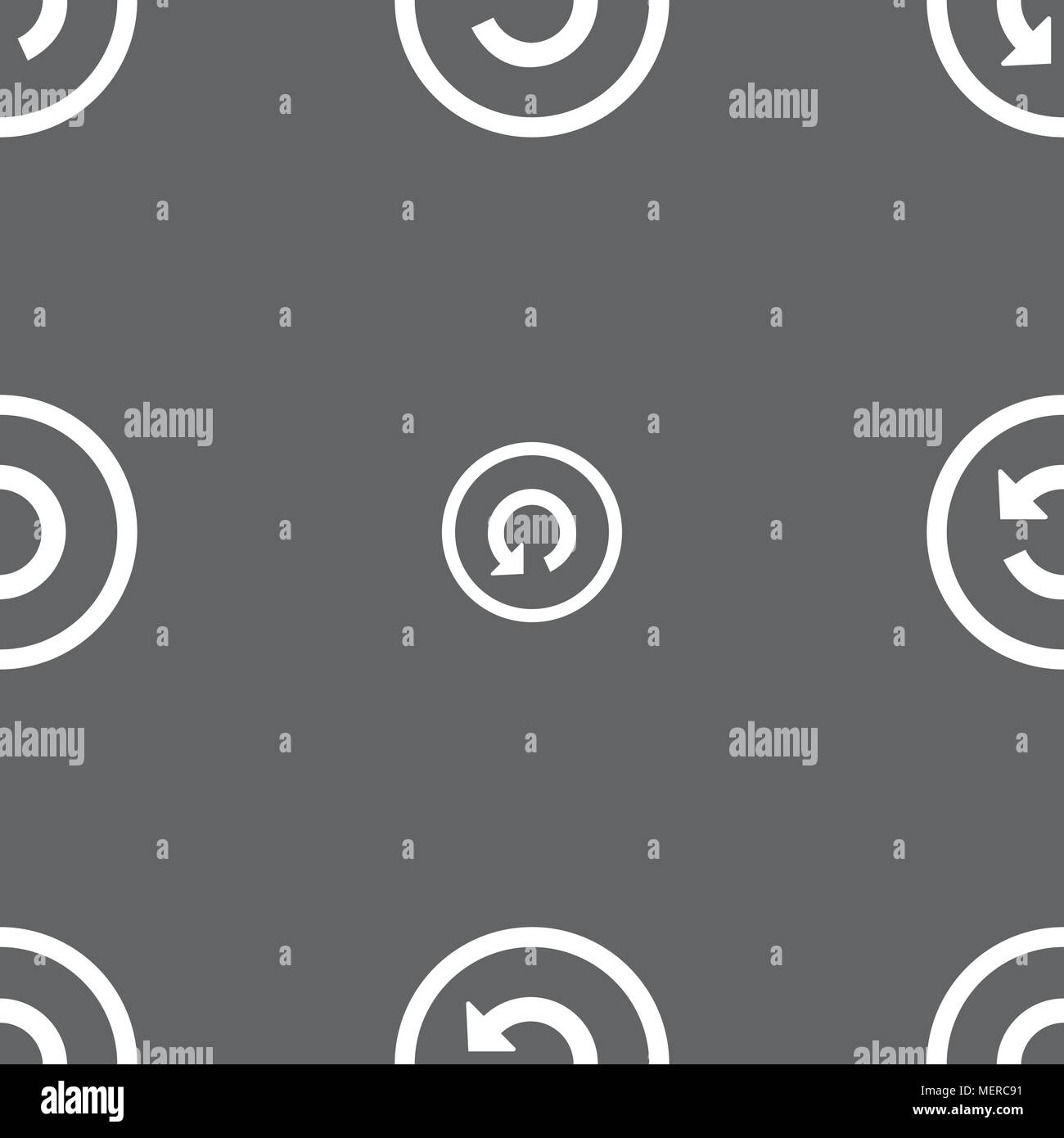 Upgrade, arrow, update icon sign. Seamless pattern on a gray background ...