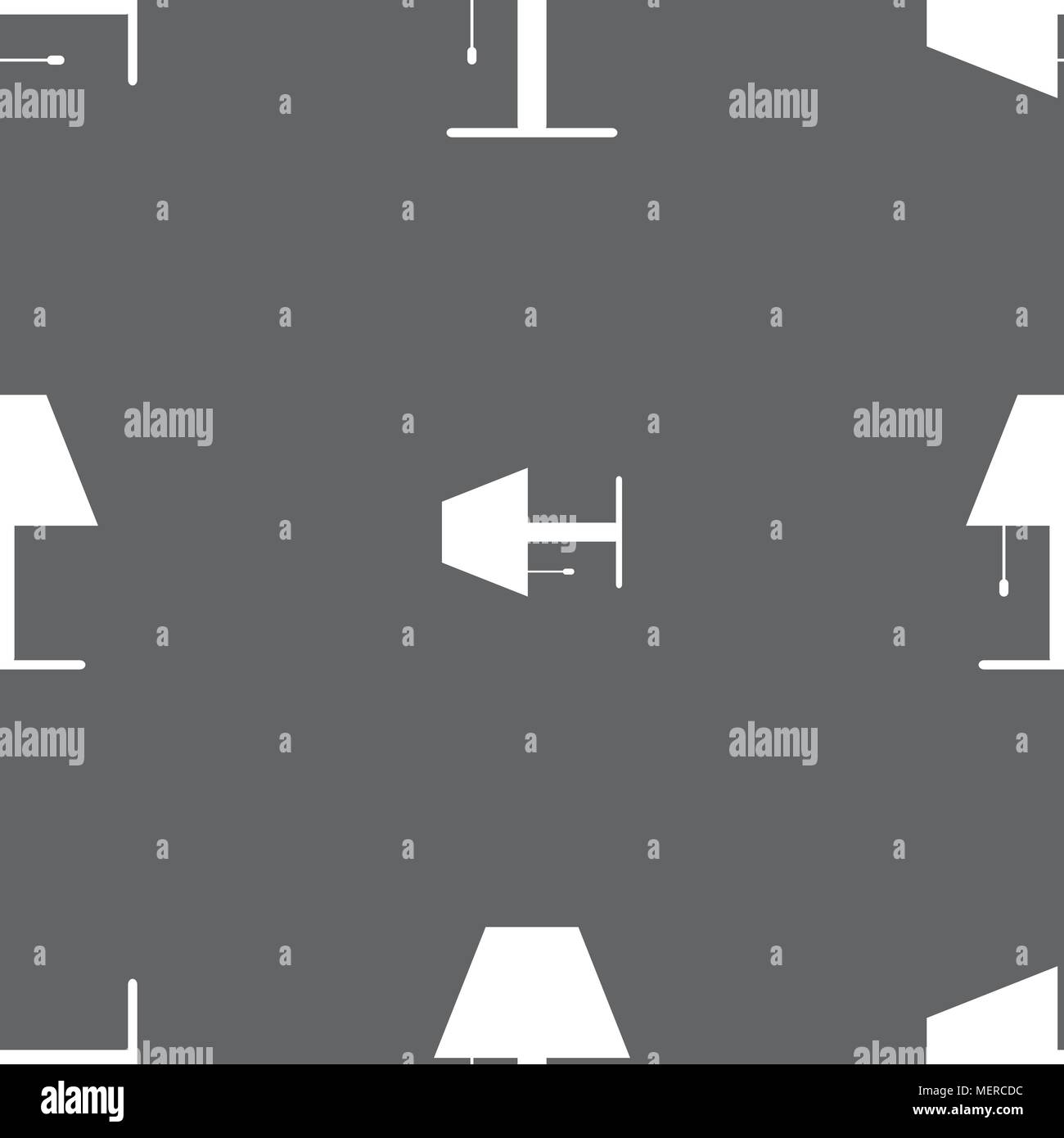 Lamp icon sign. Seamless pattern on a gray background. Vector illustration Stock Vector