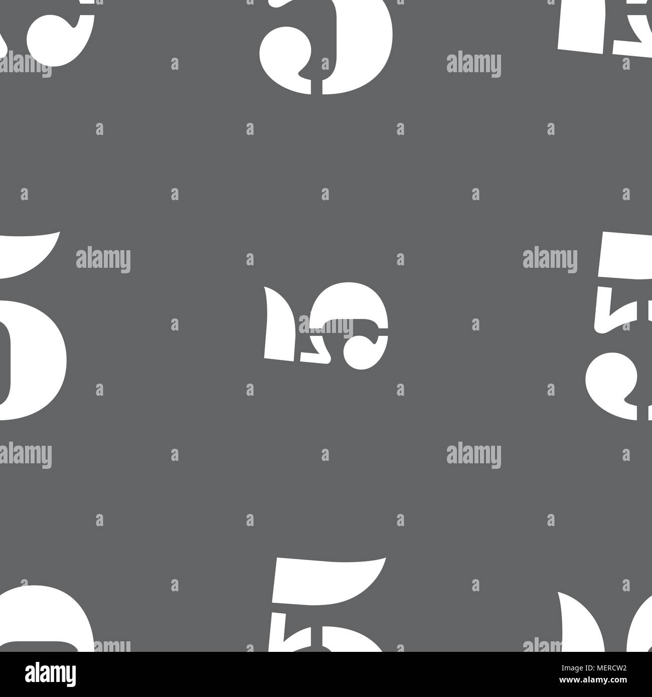 number five icon sign. Seamless pattern on a gray background. Vector ...
