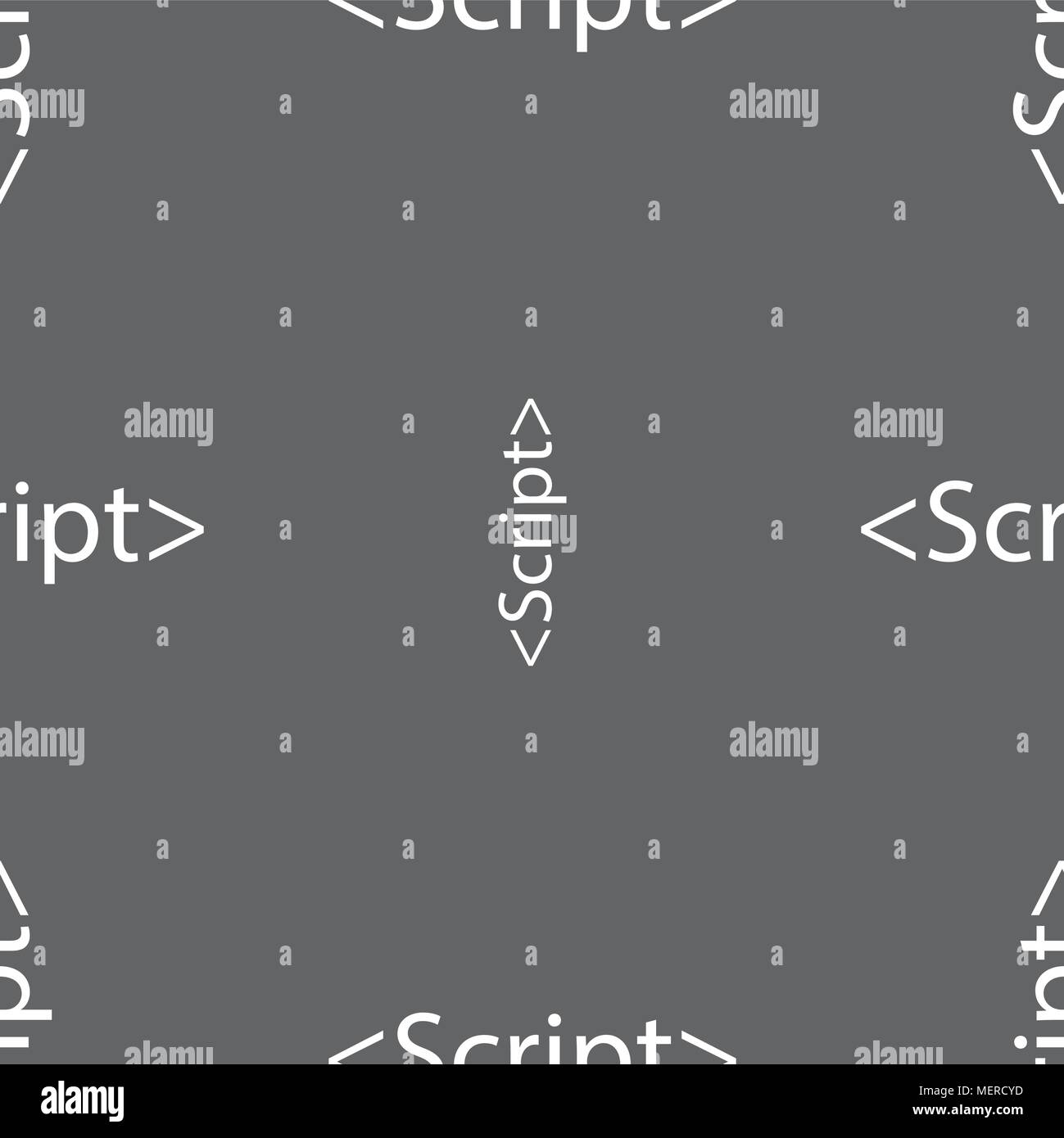 Script sign icon. Javascript code symbol. Seamless pattern on a gray ...