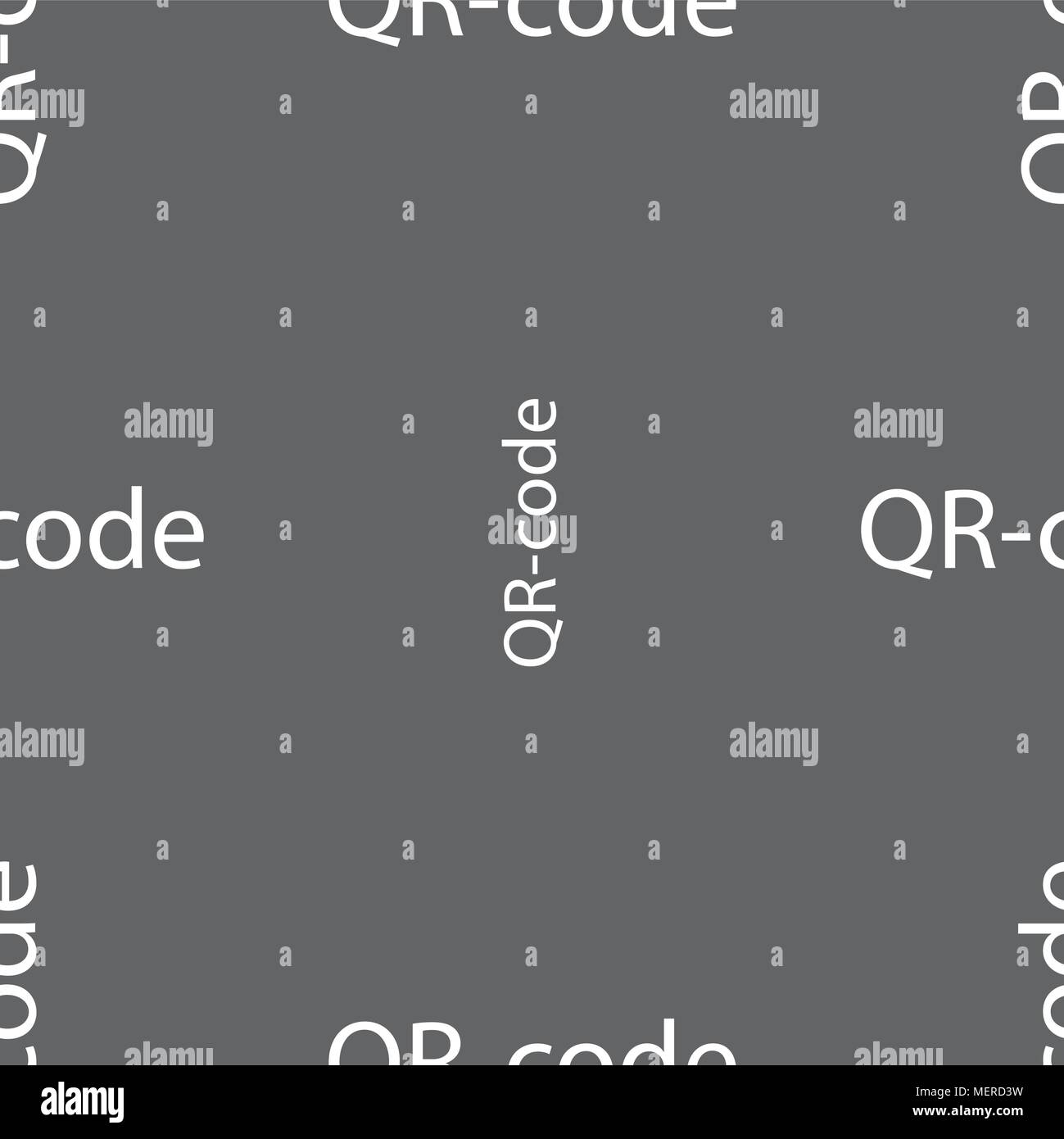 Qr code sign icon. Scan code symbol. Seamless pattern on a gray ...