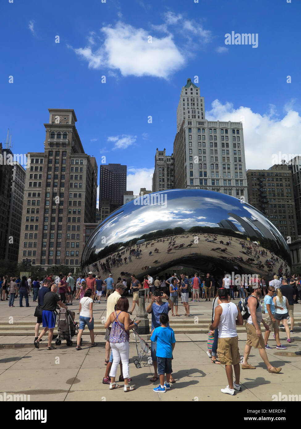 Cloud Gate known as Chicago Bean by artist Anish Kapoor, Millenium Park