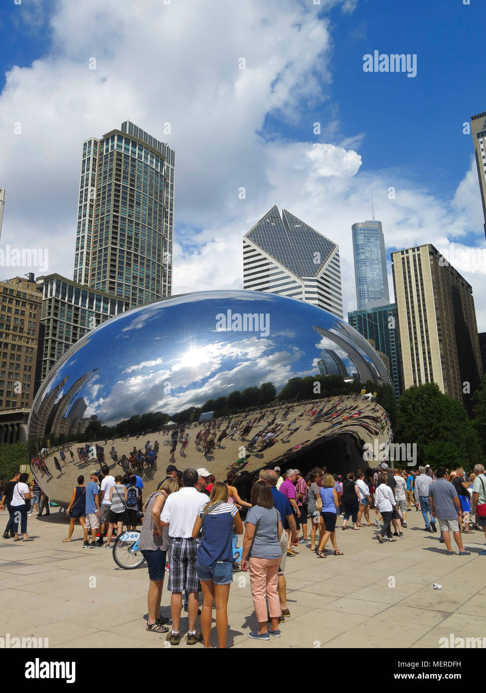 Cloud Gate known as Chicago Bean by artist Anish Kapoor, Millenium Park