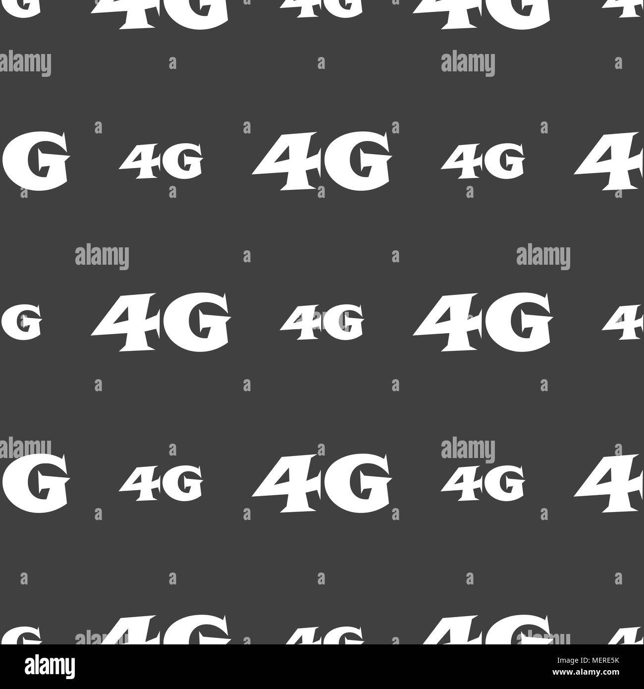4G sign icon. Mobile telecommunications technology symbol. Seamless ...