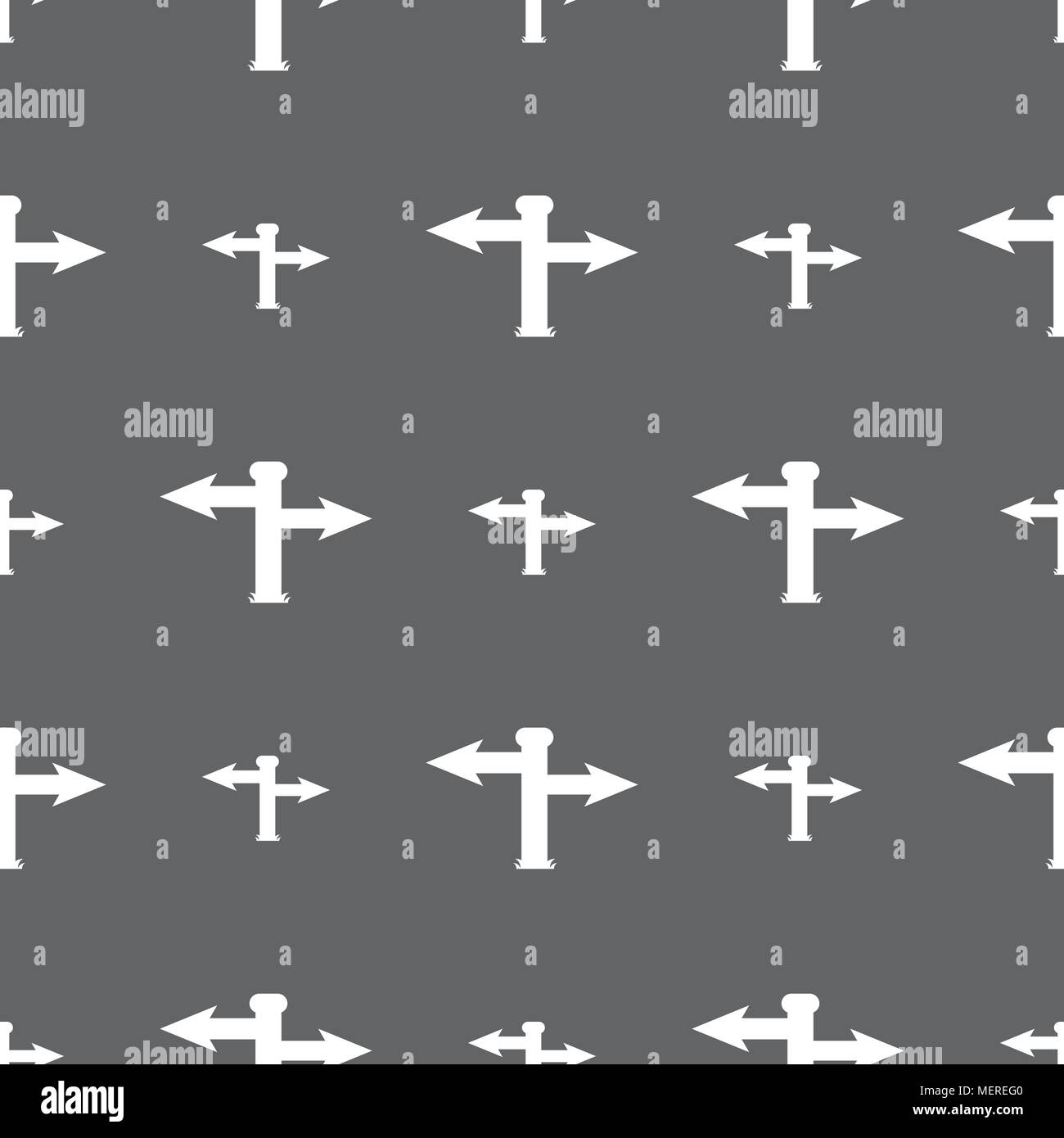 Blank Road Sign icon sign. Seamless pattern on a gray background ...