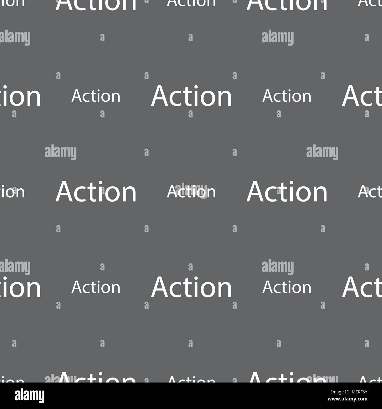 Action sign icon. Motivation button with arrow. Seamless pattern on a ...